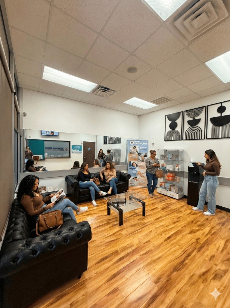 Sala de espera MedSpa Monarca